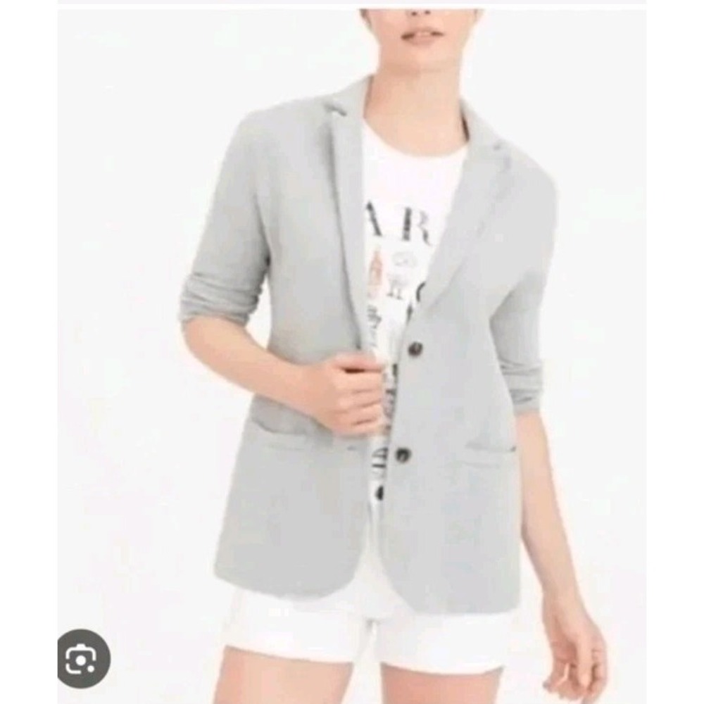 J Crew Sweater Blazer Cotton Gray Size S